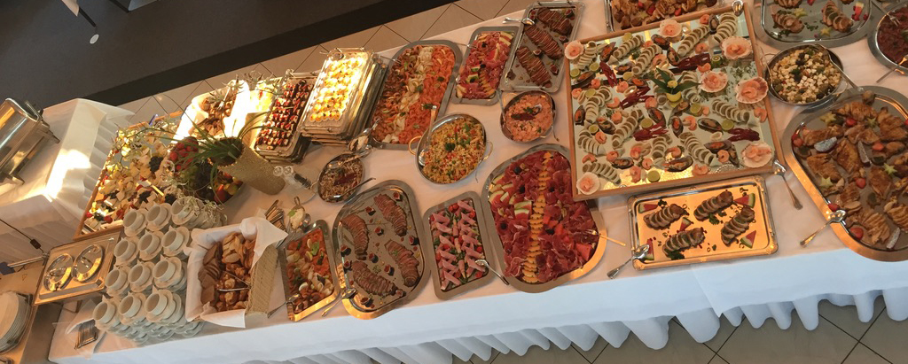 A table with food